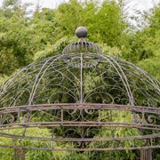 Zaer Ltd International 12.5ft Tall Ornate Round Iron Garden Gazebo in Antique Bronze "Medellín 1972" ZR210177-BZ View 4
