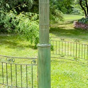 Zaer Ltd International 12.5ft. Tall Ornate Round Iron Garden Gazebo in Antique Green "Medellín 1972" ZR210177-GR View 4
