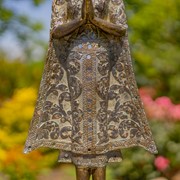 Zaer Ltd International 24.8" Tall Standing Thai Buddha with Hands Clasped in Prayer ZR920200 View 4