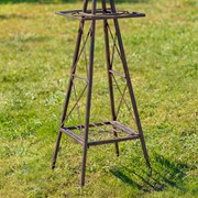 Zaer Ltd International 59.8" Tall Iron Windmill with Dog Chasing Rabbit on Weather Vane ZR548543 View 4