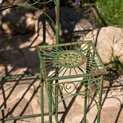 Zaer Ltd. International Set of 3 Square Metal Plant Stand Tables in Antique Green "Copenhagen 1843"" ZR220735-GR View 4