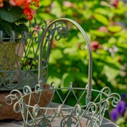 Zaer Ltd. International Set of 3 Decorative Metal Wire Garden Baskets in Verdi Green "Stephania" ZR220402-VG View 4