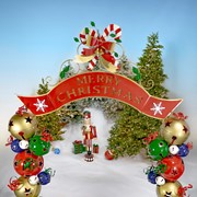Zaer Ltd International Pre-Order: 10ft Christmas Archway with Jingle Bell Pillars & LED Lights "Sophia" ZR200442 View 4