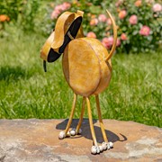 Zaer Ltd. International 18" Tall Hand Painted Iron Dog Decoration with Bobblehead "Arnold" ZR200419 View 4