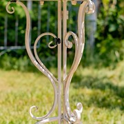 Zaer Ltd International Pre-Order: Set of 2 Ornate Standing Plant Stand Tables in White "Medellín 1972" ZR238115-AWS View 4