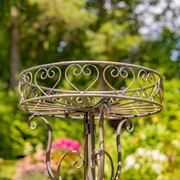 Zaer Ltd International Pre-Order: Set of 2 Ornate Plant Stand Tables in Antique Bronze "Medellín 1972" ZR238115-BZS View 4