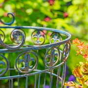 Zaer Ltd. International Set of 3 Iron Garden Baskets with Handles in Cobalt Blue "Copenhagen 1843" ZR220405-BL View 4