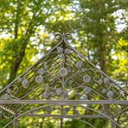 Zaer Ltd International 9.5ft. Iron Garden Arch with Embellished Trellis in Antique Bronze "London 1820" ZR220403-BZ View 4