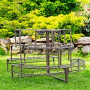 Zaer Ltd International Three Tier Metal Riser Plant Stand Display in Antique Bronze "Stephania" ZR220414-BZ View 4