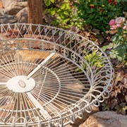 Zaer Ltd. International Set of 2 Round Plant Stands with Decorative Baskets in White "Copenhagen 1843" ZR220407-AW View 4