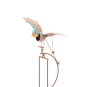 Zaer Ltd International Set of 6 Assorted Colorful Metal Rocking Bird Garden Stakes ZR208700-SET View 4