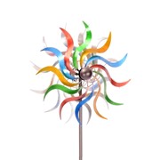 Zaer Ltd. International 92.25" Tall Squiggly Metal Rainbow Windmill Stake "Melinda" ZR208870 View 4