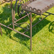 Zaer Ltd. International 3.75ft. Parisian-Inspired 3-Tier Staggered Flower Cart in Copper-Brown "Avignon" ZR220884-CB View 4