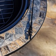 Zaer Ltd. International 32.6"D. Round Mosaic Tile Metal Fire Pit "St. Augustine" ZR803682-D View 4