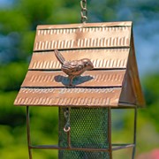 Zaer Ltd International 42" Long Hanging Pagoda Shaped Iron Birdfeeder with Toadstool & Bells ZR235184 View 4