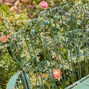 Zaer Ltd International 47.25" Long Embellished Metal Garden Bench in Antique Green "Toulouse 1275" ZR194620-GR View 4