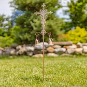 Zaer Ltd International Set of 3 Assorted Embellished Iron Cross Garden Stakes "Anael, Cael, & Raphael ZR235200-SET View 4