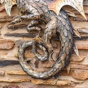 Zaer Ltd. International 33" Tall Metal Serpentine Dragon Wall Decoration "Longwei" ZR240623 View 4