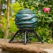 Zaer Ltd International Pre-Order: Set of 3 Assorted Ceramic Globe Tabletop Accents "Athens" ZR083904-SET View 4