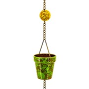 Zaer Ltd International Set of 6 Assorted 76.75"L Hand Painted Porcelain Bucket Rain Chains ZR240024-SET View 4