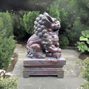 Zaer Ltd. International Pre-Order: Set of 2 Magnesium Foo Dog Statues in Antique Blue-Bronze "Gan & An" ZR617270-BBS View 4