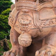 Zaer Ltd. International Set of 2 Magnesium Foo Dog Statues in Antique Rust "Gan & An" ZR617270-RSS View 4