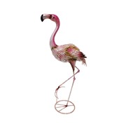 Zaer Ltd International Pre-Order: Set/4 Assorted Elegant Metal Flamingo Garden Figurines "Florida Keys" ZR241160-SET View 4
