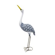 Zaer Ltd International Pre-Order: Set/4 Assorted Great Blue Heron Metal Garden Figurines "Stony Island" ZR241180-SET View 4
