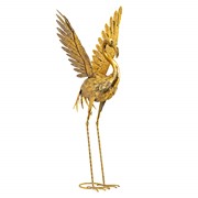 Zaer Ltd International Pre-Order: Set of 4 Assorted Metallic Gold Flamingo Garden Figurines ZR233089-SET View 4