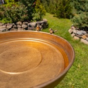 Zaer Ltd International 31.3" Tall Dark Gold Birdbath-Feeder with Tri-Stand ZR240489-DG View 4
