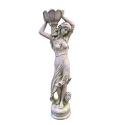 Zaer Ltd International Pre-Order: Set of 2 Assorted 71" Tall Lady Statues in Moss-Grey "Keira & Dariia" ZR267271-371-MG View 4