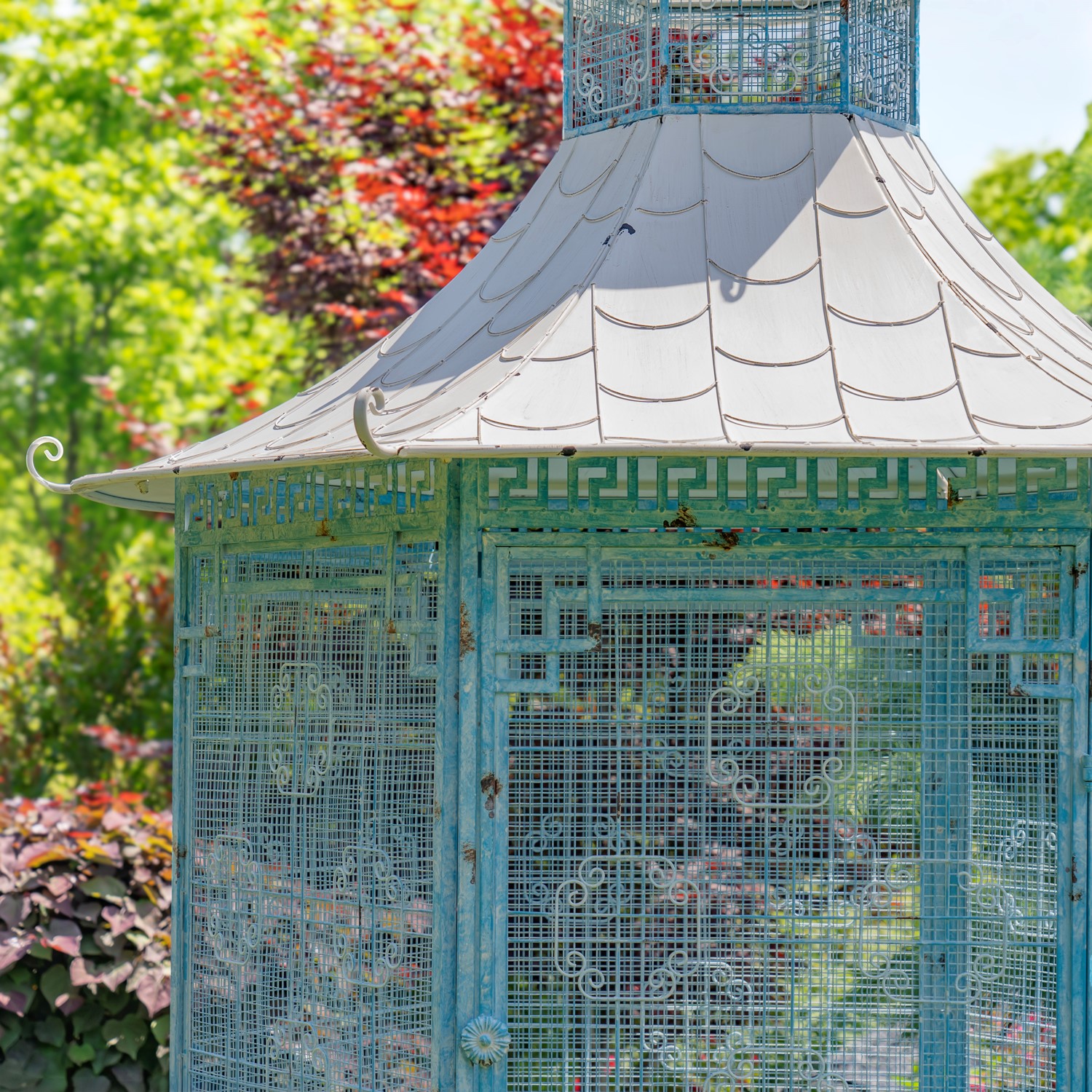【SALE／55%OFF】 Tall 10ft. Asian-Inspired Light in Gazebo House Garden Iron その他
