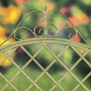 Zaer Ltd. International "Stephania" Victorian-Style Iron Garden Bench in Antique Green ZR090517-GR View 5
