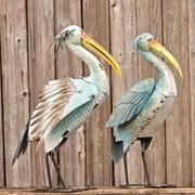 Zaer Ltd. International Pre-Order: Set of 4 Assorted Style Coastal Blue Pelicans ZR140111-SET View 5
