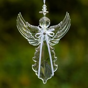 Zaer Ltd. International Hanging Clear Acrylic Angel Ornaments in 6 Assorted Styles ZR503715 View 5