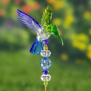 Zaer Ltd. International 22" Tall Five Tone Acrylic Hummingbird Pot Stakes in 6 Assorted Colors ZR203116 View 5