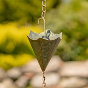 Zaer Ltd. International 78" Long Iron Umbrella Rain Chain in Antique Copper ZR156140-AC View 5