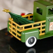 Zaer Ltd International Small Green Iron Pickup Truck with Christmas Tree ZR150818-GR View 5