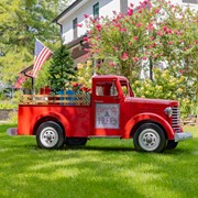 Zaer Ltd. International Large Iron Red "Charleston" Truck with LED Lights ZR208171-RD View 5