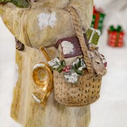 Zaer Ltd International 37" Tall Olde World Santa Claus Holding Christmas Tree & Basket (Tan Cloak) ZR117654 View 5