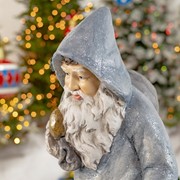 Zaer Ltd International 36" Tall Olde World Santa Claus with Bag of Gifts & Christmas Tree - Blue Cloak ZR117615 View 5
