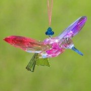 Zaer Ltd International Five Tone Acrylic Hummingbird Ornament in 6 Assorted Color Variations ZR504316-SET View 5