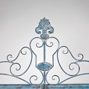 Zaer Ltd International Pre-Order: 13.25ft. Long Iron Gazebo with Planters in Light Blue "Georgia 2019" ZR180063-LB View 5