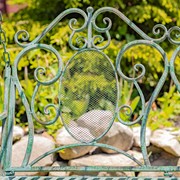 Zaer Ltd International Pre-Order: "Giorgi" 92in. Tall Iron Swing Bench in Verdi Green ZR171200-VG View 5