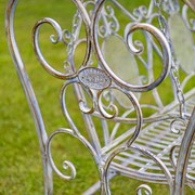 Zaer Ltd International Pre-Order: "Giorgi" 92in. Tall Iron Swing Bench in Blue-Bronze ZR171200-BB View 5