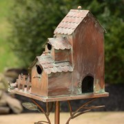 Zaer Ltd International Pre-Order: 73.75"T. Country Style Multi-Home Iron Birdhouse Stake "Doylestown" ZR182432 View 5