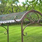 Zaer Ltd. International "Tusheti" 78.74in. Tall Large Iron Flower Cart with Roof in Antique Bronze ZR180522-BZ View 5