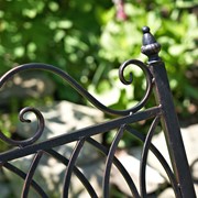 Zaer Ltd International "Tatiana" Iron Rocking Garden Bench in Antique Bronze ZR819611-BZ View 5