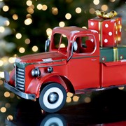 Zaer Ltd International Snow Covered Pickup Truck with Lighted Christmas Tree and Gifts ZR190161 View 5