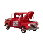 Zaer Ltd. International 9.8ft. Long Large Red Iron "Houston" Truck Decor with LED Headlights ZR190434-RD View 5